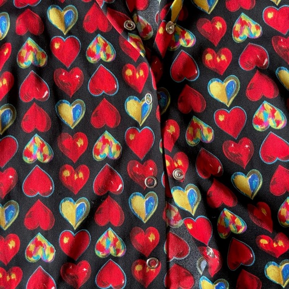 Vintage denny rose print shirt - Picture 4 of 6